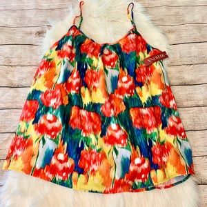 NEW Merona Bright Abstract Floral Tank